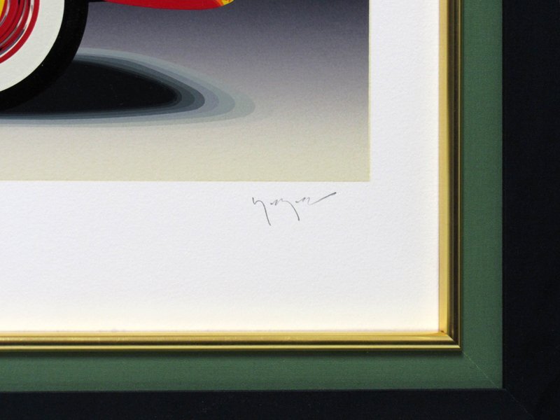 【GINZA絵画館】ヒロ・ヤマガタ　版画「アイボリーコースト」アースリーパラダイス・直筆サイン・車・人気の大判　K73G3H0J7B6S9D_画像4