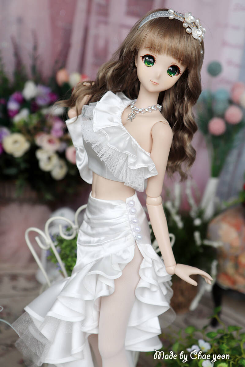 ** smartdoll dress set-Attractive look- white (One-off) **_画像5