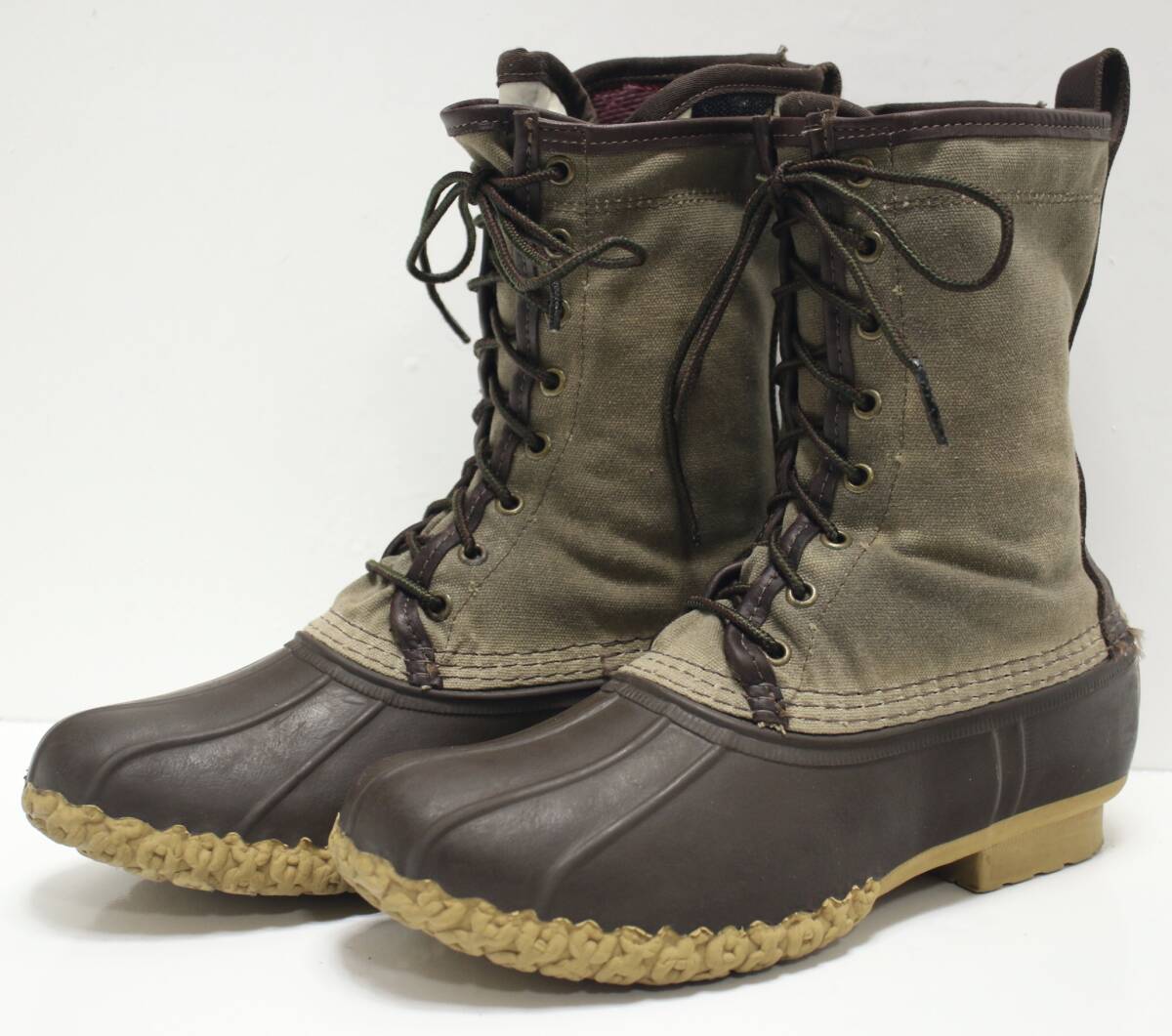 L.L.Bean 8ホール ビーンブーツ◆27.5cm相当◆レディースUS10M◆USA製◆美品◆オイルドコットン◆エルエルビーン◆USA購入