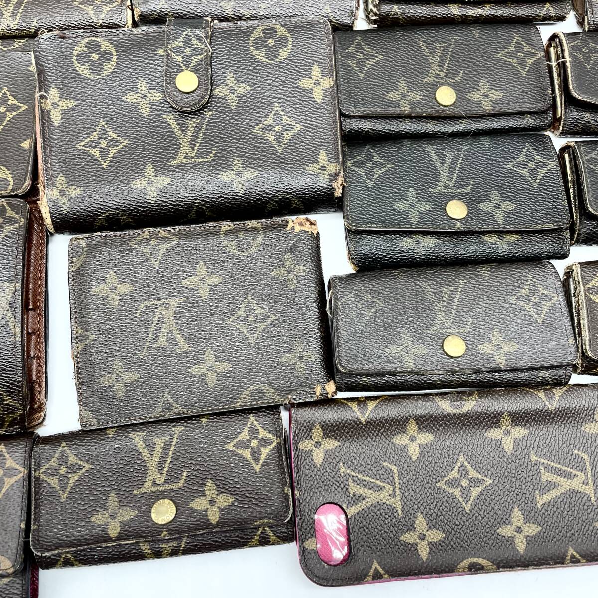 LOUIS VUITTON【 20点 まとめ セット 】ルイヴィトン 長財布 折り財布 モノグラム 小物 大量 LV レザー ポルト ウォレット ジャンク _画像7