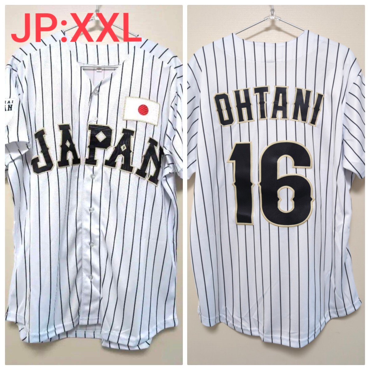 JP/XXL 野球 日本代表ユニフォームシャツ OHTANI 背番号16 大谷翔平 ドジャース WBC 侍ジャパン MLB メジャーリーグ JAPAN ベースボール_画像1