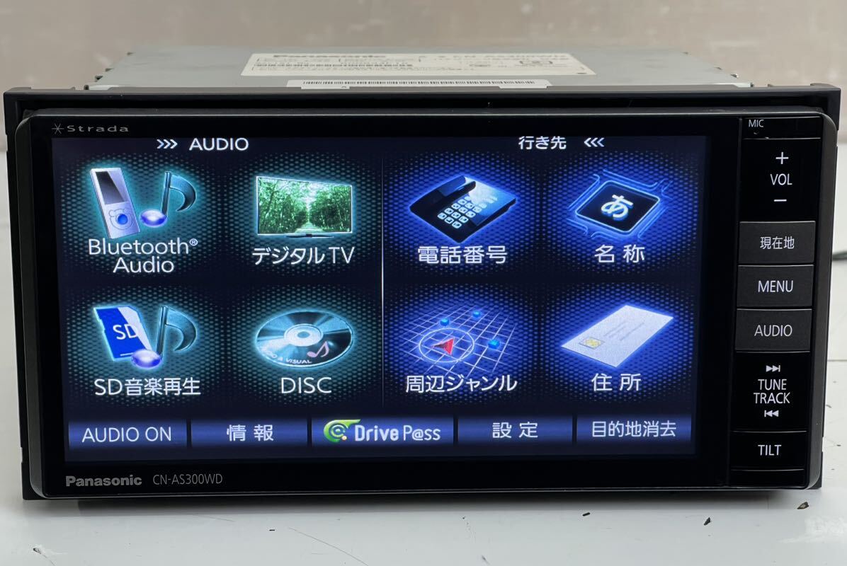 パナソニック　メモリーナビ　CN-AS300WD　DVD/CD/SD/USB/フルセグ/Bluetooth　　2014年地図_画像3