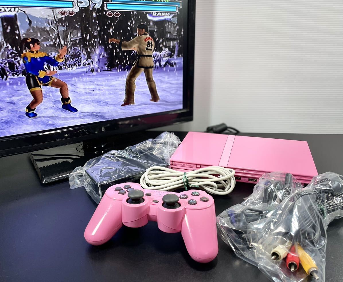 希少品 美品 動作品 SONY PS2プレイステーション2 PlayStation2 SCPH-77000 a ピンク プレイステーション 2 Pink セット 送料無料 (2)