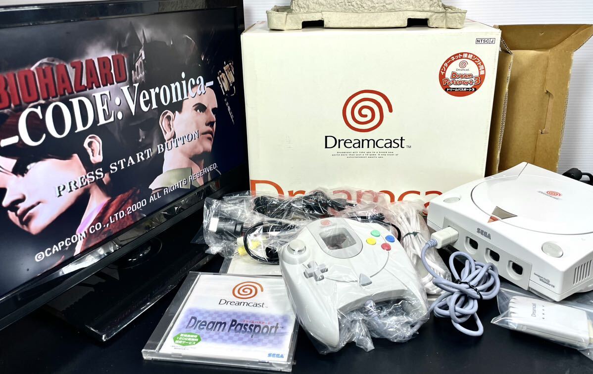 美品/動作品 ドリームキャスト DC ドリキャス 本体 HKT-3000 Dreamcast セガ SEGA セット箱説付の画像1