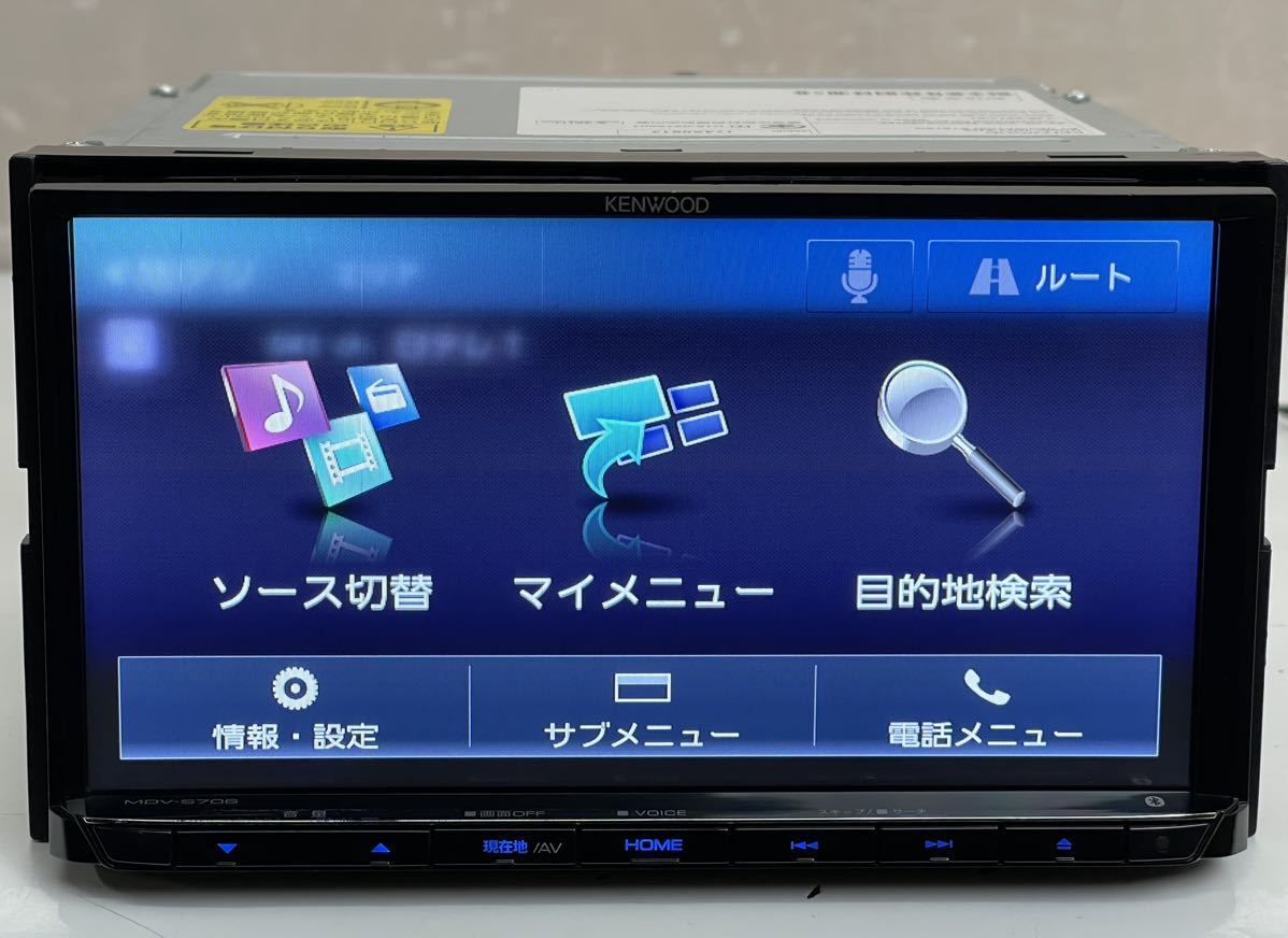 美品 動作品 KENWOOD ケンウッド メモリーナビ MDV-S706地デジフルセグTV/SD/USB/Bluetooth/Ipod-Iphone/ Smart usen 2021年 送料無料_画像3