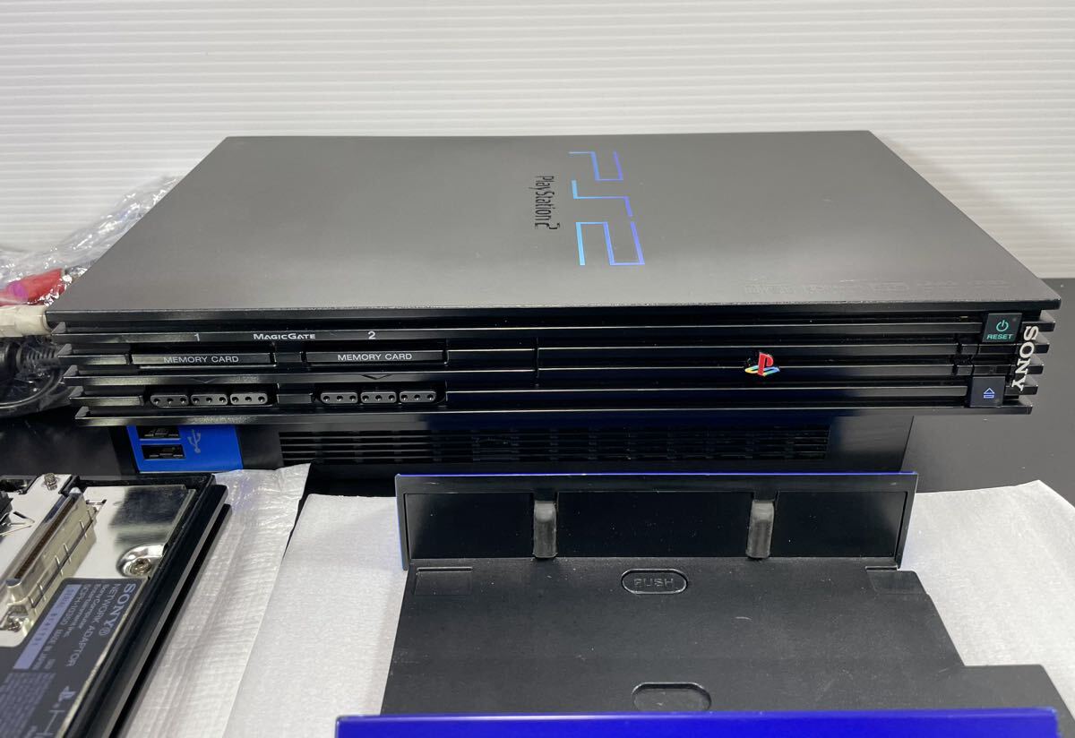 動作品 PlayStation2 PS2 本体 !スーパーセット SCPH-50000 プレステ 2台コントローラ/メモリーカード /スタンド/HDMI/HDD/ケーブル セット_画像4