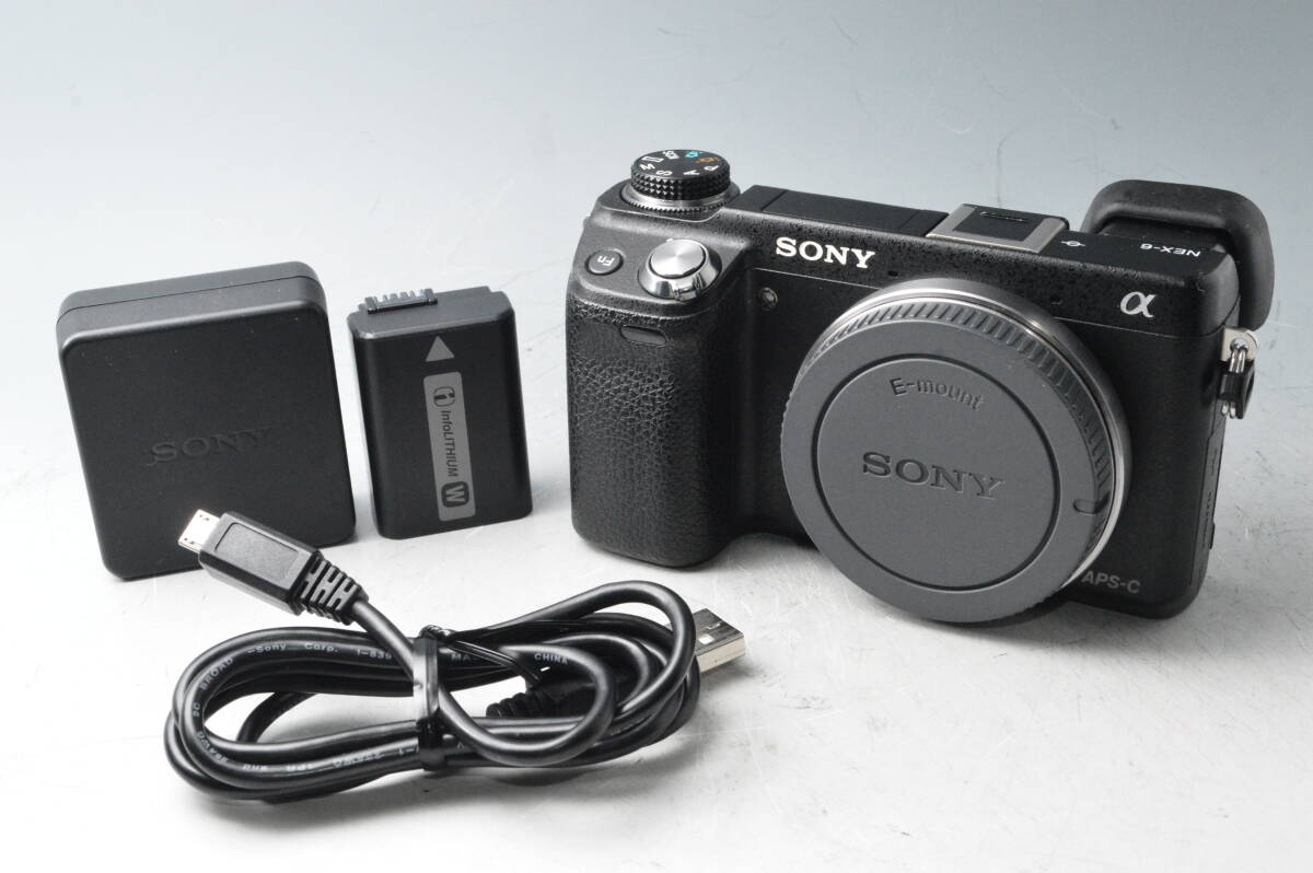 #a1373【美品】シャッター数17589回 SONY ソニー NEX-6 ボディ ブラック