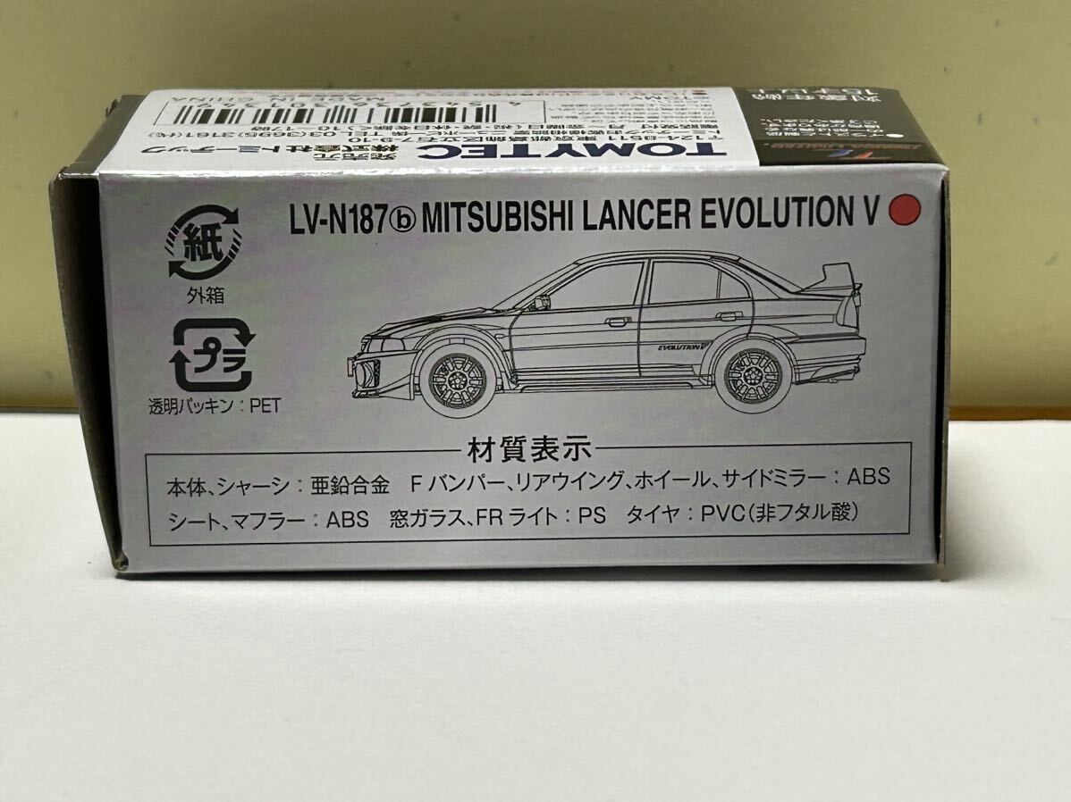 LV-N187bトミーテック トミカリミテッド ヴィンテージ ネオ 1/64 三菱ランサー GSRレボリューションV 98年式 赤_画像2