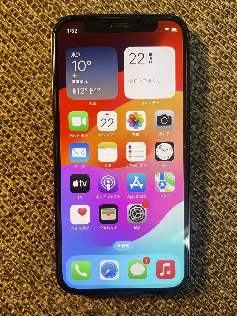 iPhone12mini 128GB SIMフリー ブラック美品_画像1