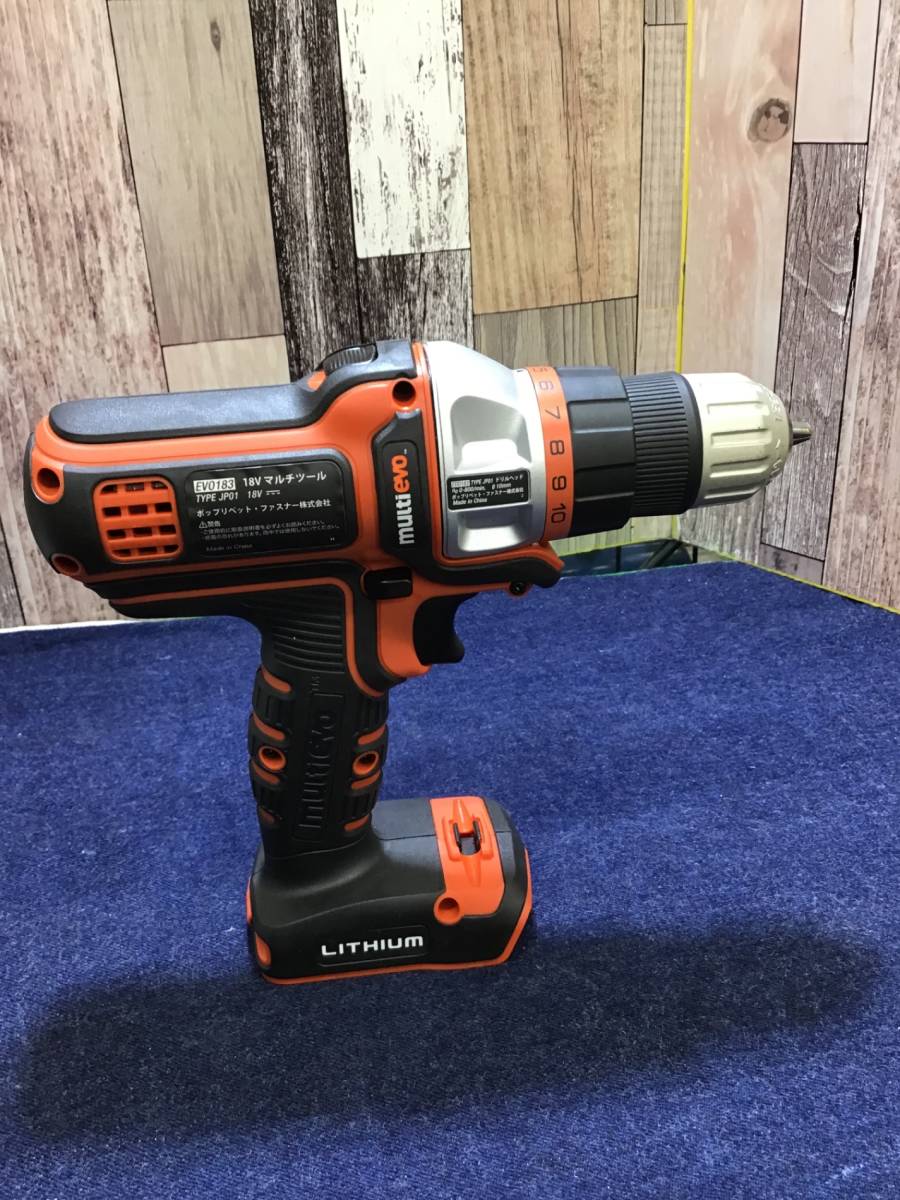 【美品】BLACK＆DECKER(ブラックアンドデッカー)　EV0183　マルチツール　ドリルドライバーなど≪送料無料≫_画像4