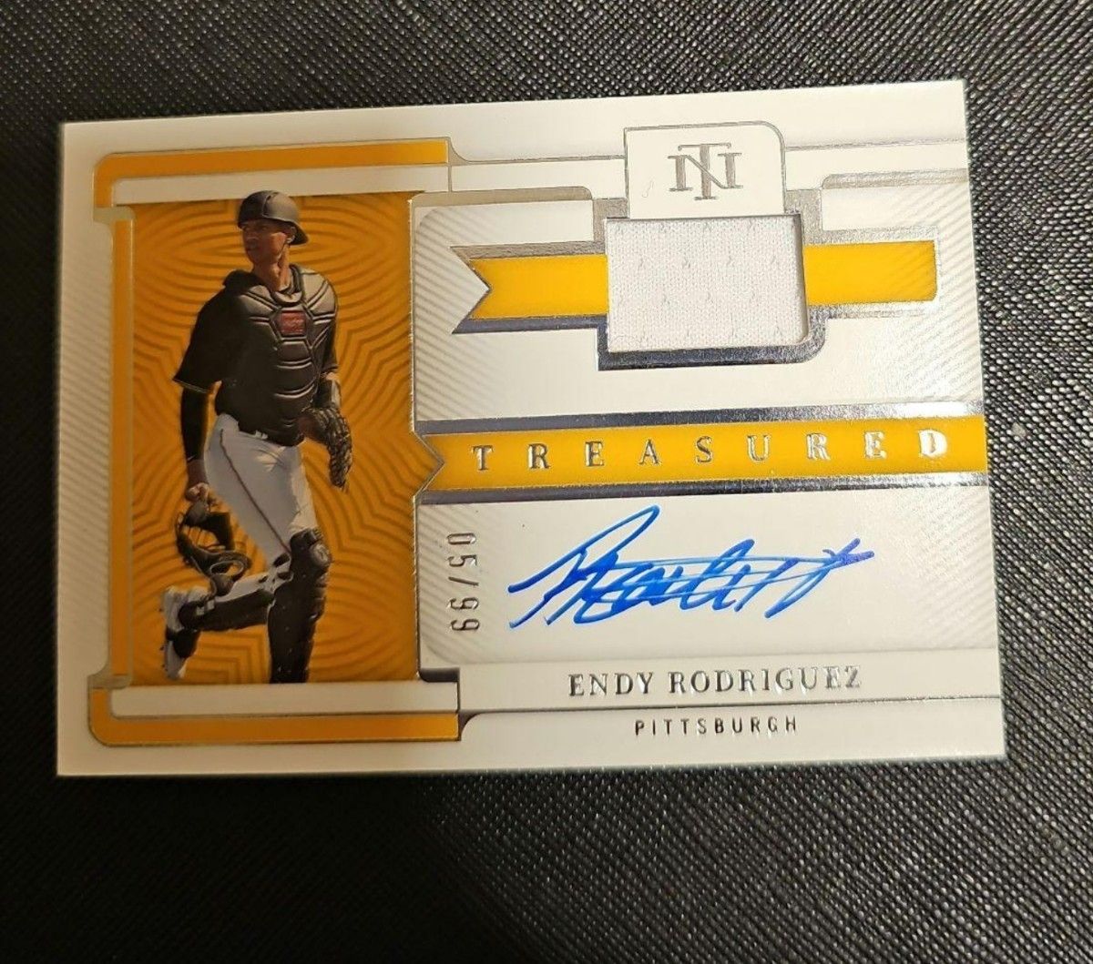 MLB PANINI NATIONAL TREASURES ENDY RODRIGUEZ 99シリアル RELIC auto