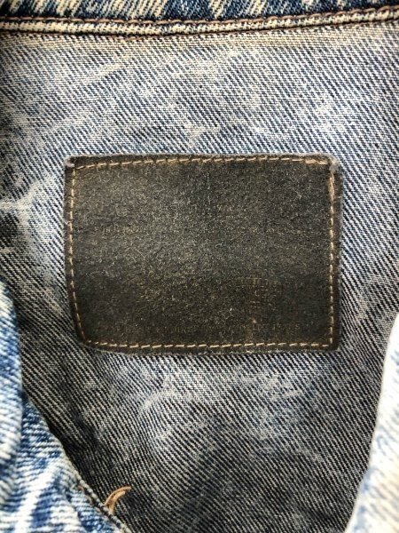 メンズ ウォッシュ デニムジャケット Gジャン 青 綿の画像2