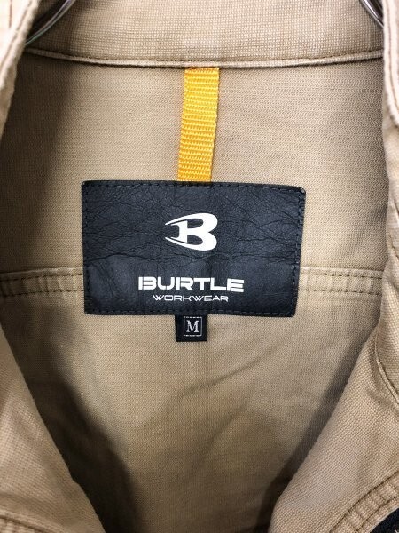 BURTLE バートル ダブルポケット ジップ ワークジャケット 羽織り アウター ベージュ M_画像2