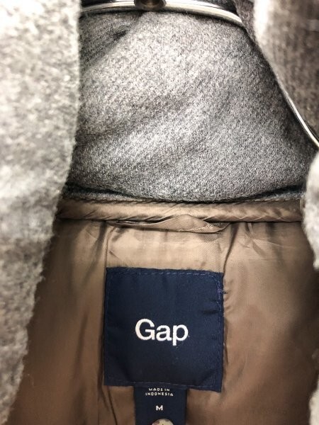 GAP ギャップ レディース ダウンベスト 起毛 ジャケット 裏地 M グレー ウール他_画像5