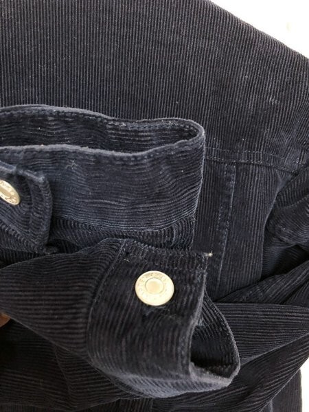 GAP KIDS Gap Kids corduroy reverse side boa jacket XL(150) navy blue cotton 