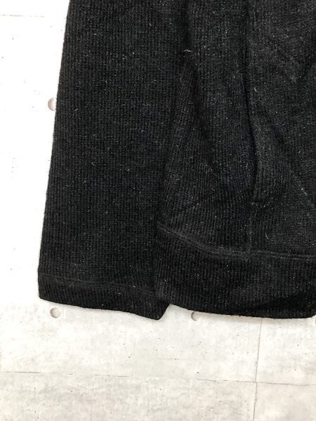 JUNMEN ジュンメン 薄手 ニット ジップアップパーカー 羽織り 黒 ブラック L_画像3