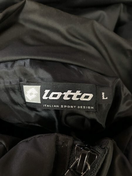 Lotto ロット メンズ ダウン フェザー ジップジャケット 防寒 アウター 羽織り 黒 ブラック L_画像3