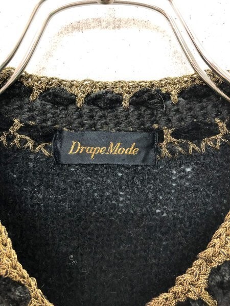 Drape Mode レディース 日本製 ライオンモチーフ金ボタン ジャケット 黒金 ウール_画像2
