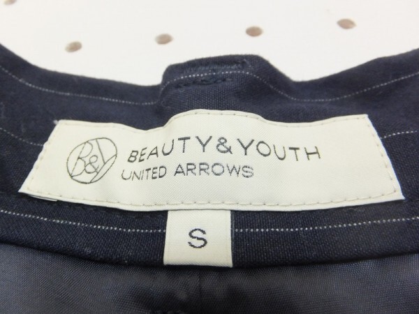 BEAUTY&YOUTH UNITED ARROWS ユナイテッドアローズ メンズ ストライプ 薄手 ショートパンツ S 紺白_画像2