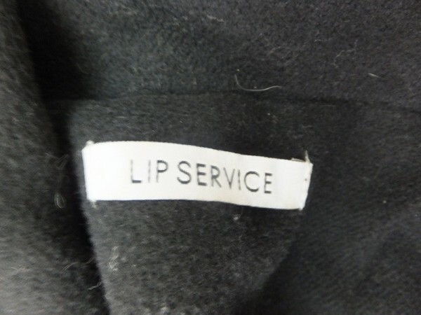 LIP SERVICE Lip Service lady's polyester belt attaching big color coat S black 