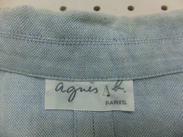 agns b. Agnes B женский linen& хлопок плечо накладка входить кнопка жакет 36 бледно-голубой белый 