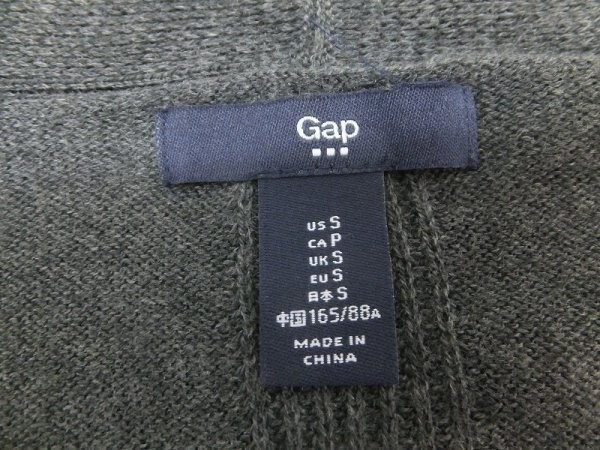 GAP Gap lady's thin knitted topa- cardigan S dark gray 