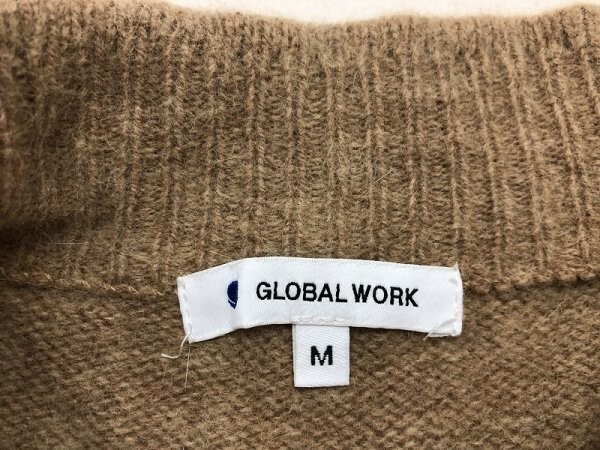 GLOBAL WORK グローバルワーク レディース フォックス混 ニットソー M ベージュ_画像2