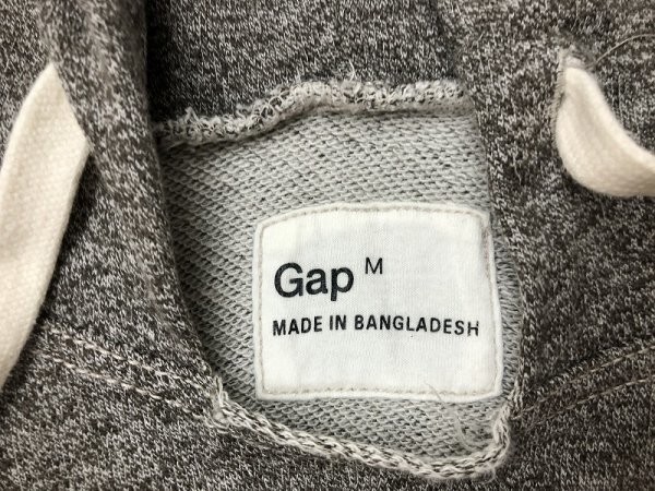 GAP ギャップ メンズ ラグランスリーブ フーディー パーカー M 杢グレーの画像2