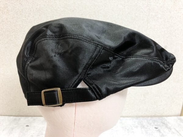 新品！SARTORIAL CROWN メンズ サイドベルト付き ハンチング帽 3点セット まとめ売り フリー 黒 ポリエステル_画像5