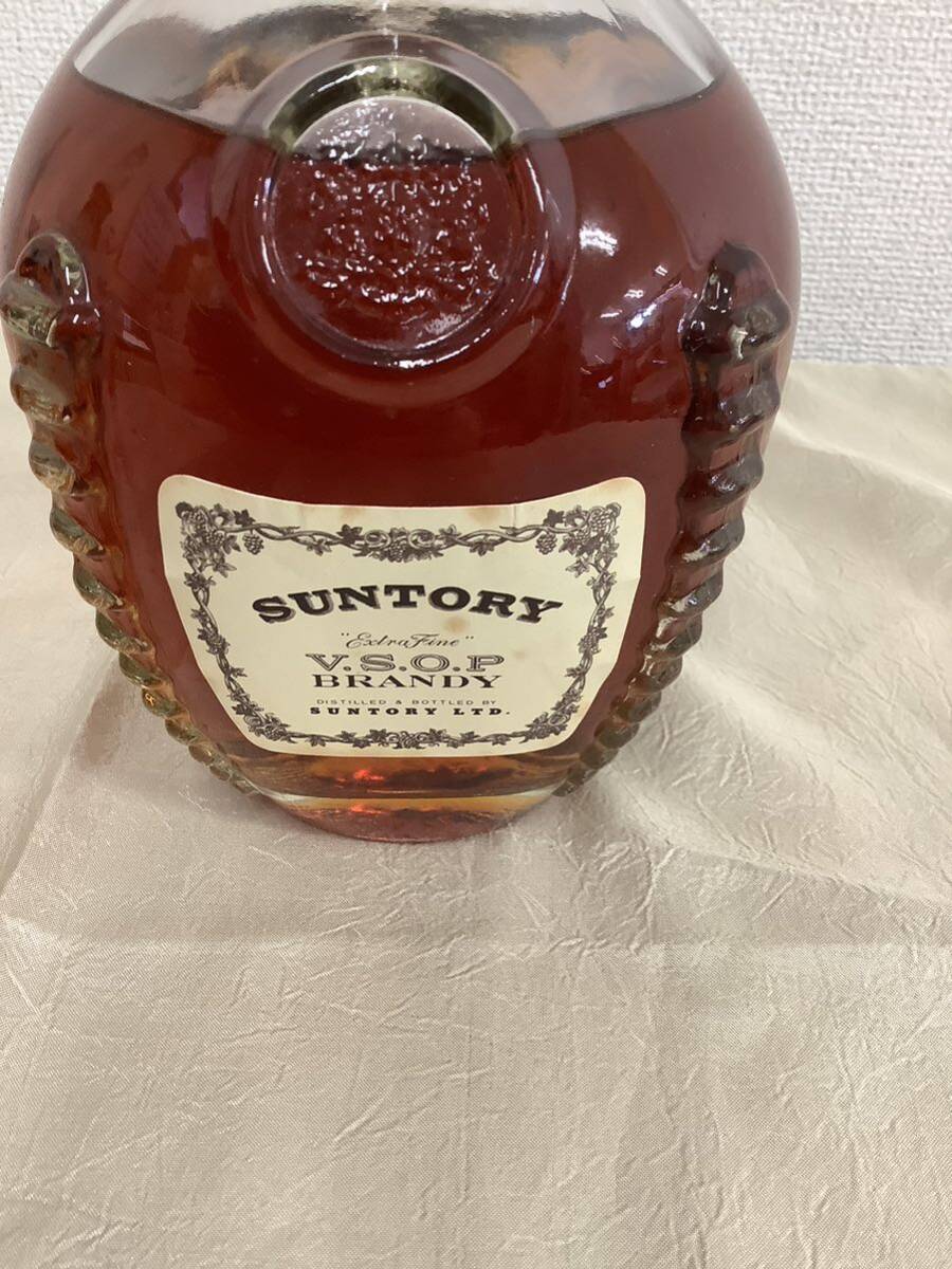 未開封 ①SUNTORY VSOP BRANDY 1970年代ボトル旧ラベル 720ml 43% ×1本 ②サントリー VSOPブランデー特級 720ml 43% ×1本 [2本セット]_画像2