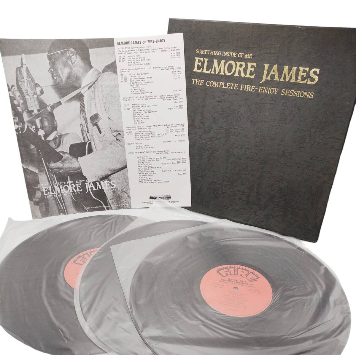 E03095 レコード SOMETHING INSIDE OF ME ELMORE JAMES THE COMPLETE FIRE-ENJOY SESSIONS 3枚組 PLP-6005 PLP-6006 PLP-6007_画像1