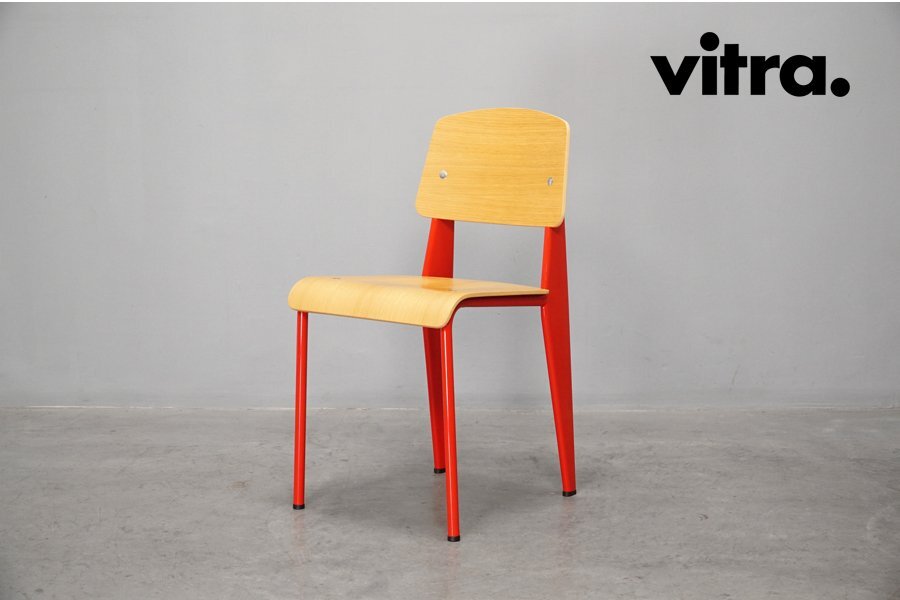 519 展示極美品 Vitra.(ヴィトラ) Standard Chair(スタンダードチェア) レッド ジャン・プルーヴェ11.6万の画像1