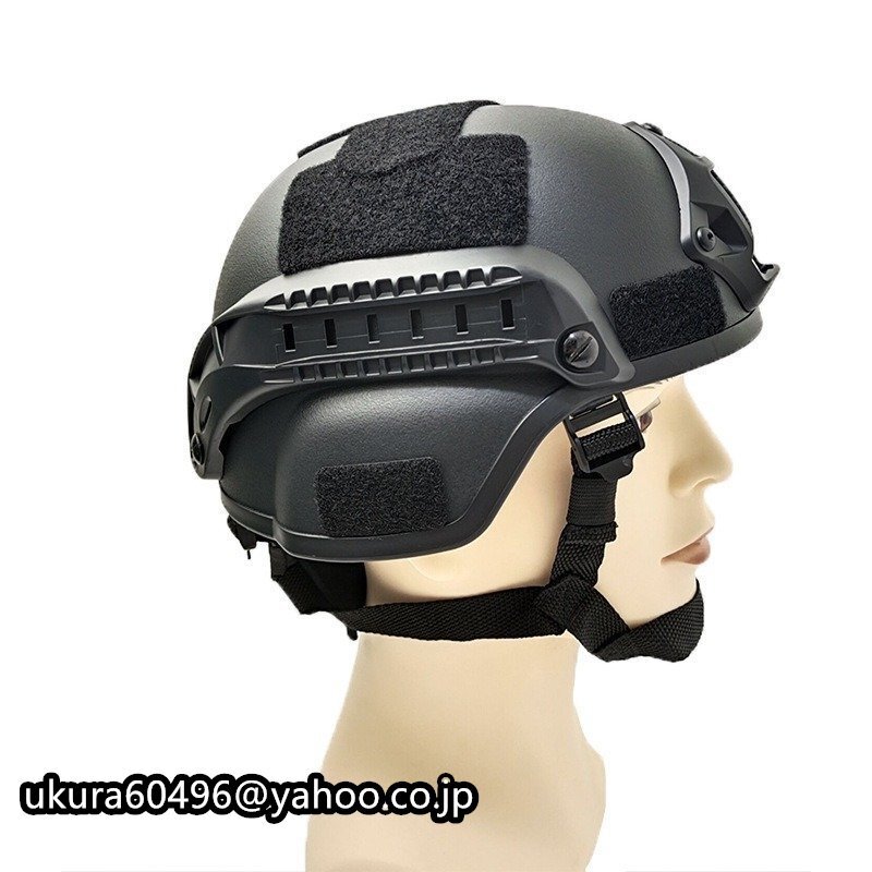 新品軽量 サバイバルゲーム 衝撃吸収 ブラック サバゲーヘルメット タクティカルヘルメット スワット SWATミリタリーヘルメットの画像2