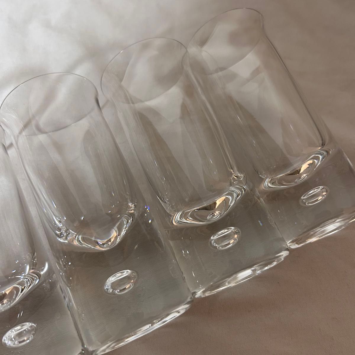 Noritake Crystal ノリタケクリスタル　気泡入りグラス　ショットグラス　5客セット　最高級　重厚感　アルコールグラス