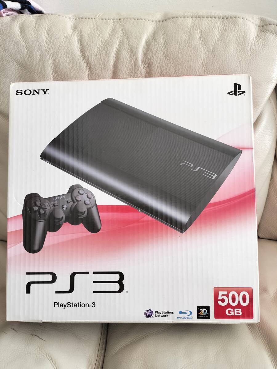 PS3 本体 セット 500GB ブラック SONY PlayStation3 CECH-4000Bc プレステ3　数回使用_画像1
