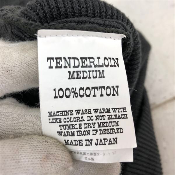 TENDERLOIN テンダーロイン 薄手 コットン セーター サマーニット SIZE: M チャコールグレー MH632024030503_画像7