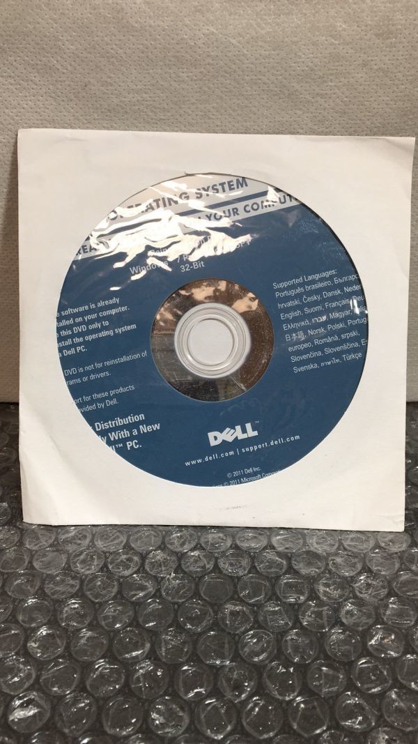 D 未開封品 DELL Windows7 Professional 32bit SP1 DVDメディア_画像1