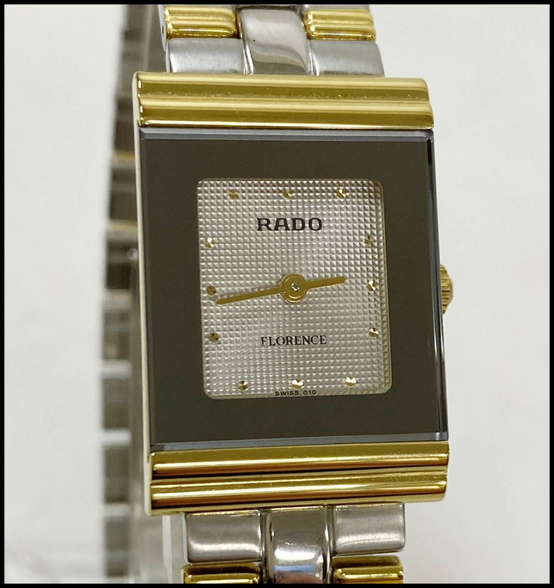 中古 ラドー ダイヤスター 963.3682.2 スクエア レディースクォーツ 腕時計 RADO 稼働中の画像3