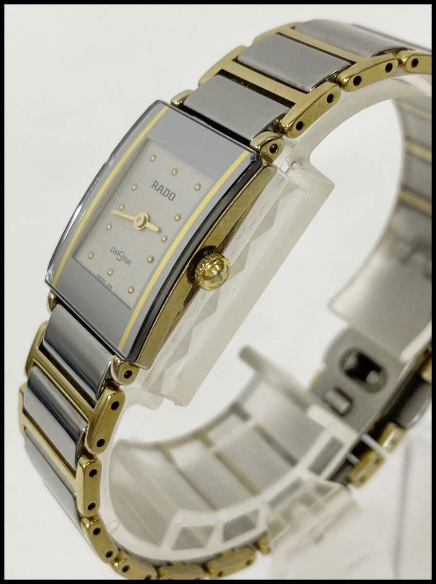 中古 ラドー ダイヤスター 153.0283.3N スクエア レディースクォーツ 腕時計 RADO 稼働中の画像3