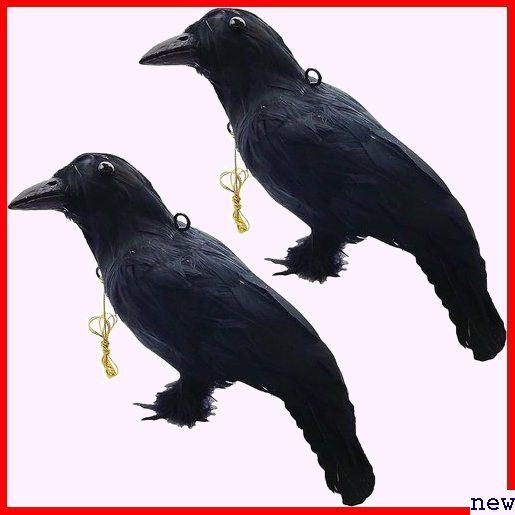 新品◆ ONESORA カラス撃退 ぶら下げて吊るすだけ 2羽 原寸体サイズ 本物そっくり 鳥よけグッズ カラスよけ 310