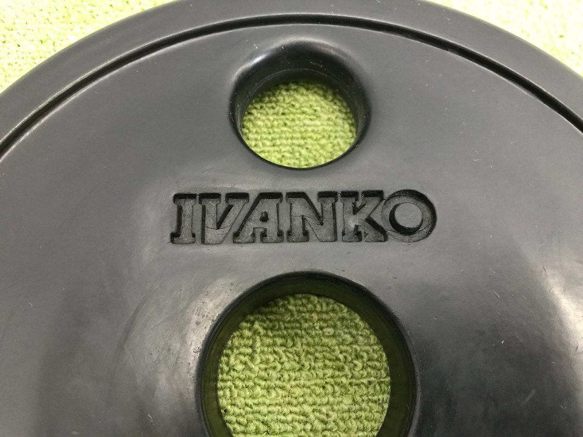 IVANKO イヴァンコ オリンピックラバープレート EZグリッププレート 5kg×2 2.5kg×2 1.25kg×2 総重量17.5kg 50mm ホームジム T03036N_画像2