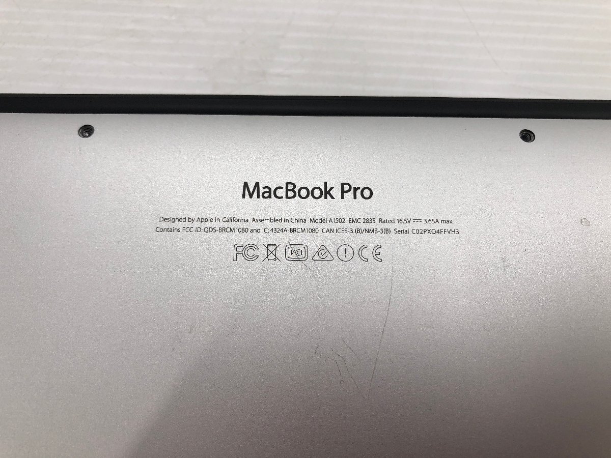 Apple アップル MacBook Pro Retina 13-inch Early 2015 A1502 ノートPC ノートパソコン i5 2.7GHz 8GB ジャンク品 KD005S_画像5