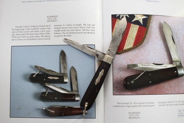 WW2戦後米軍 SCHRADE WALDEN社製 TL-29ナイフ ウッドハンドル（B16）の画像9