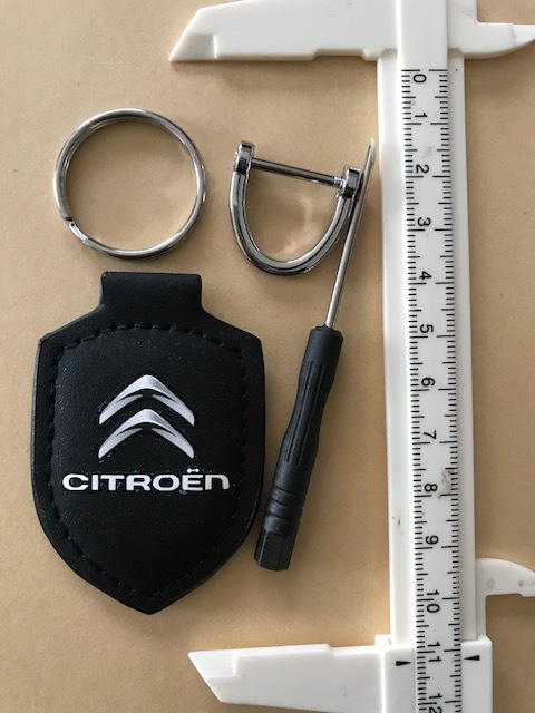  free shipping! Citroen Logo leather style key holder C2C3C4C6 DS3DS4