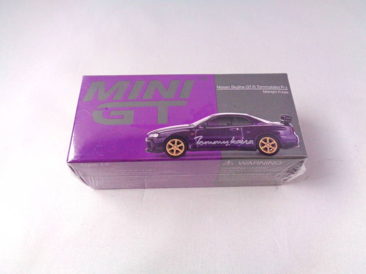 MINI　GT　MINIGT　1/64　Nissan Skyline GT-R R34　Tommykaira R-z　Midnight Purple　RHD　日産スカイライン　ミッドナイトパープル　616_画像1