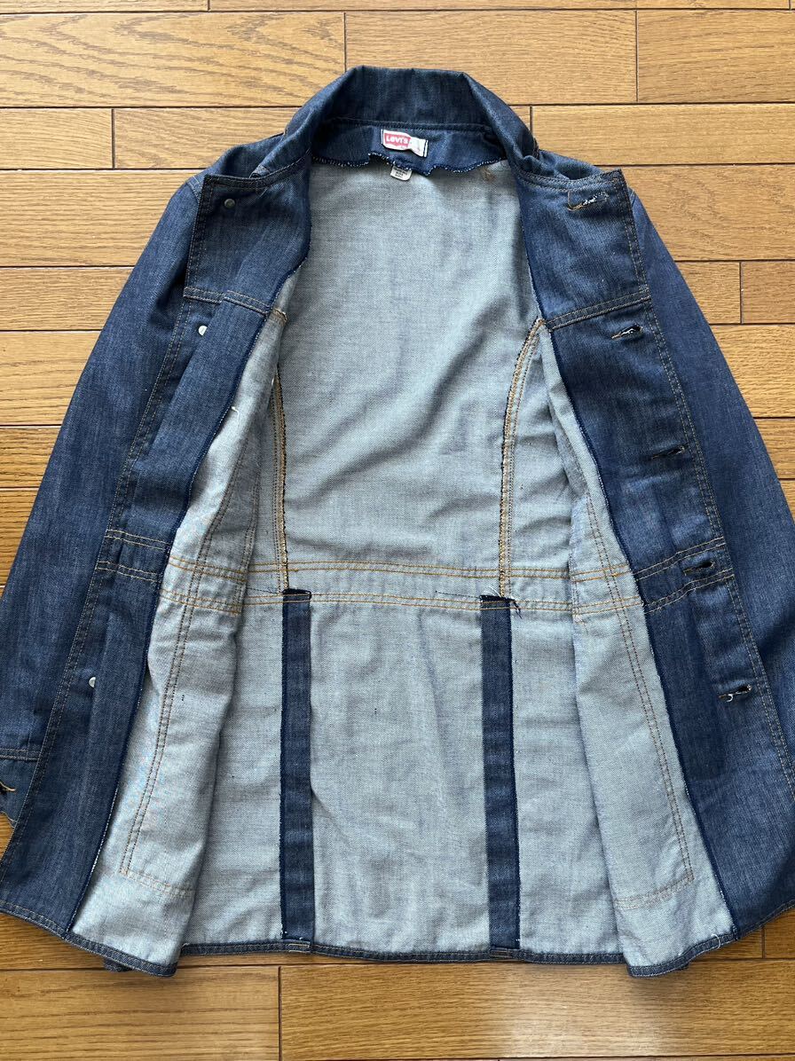 希少 70s Levi’s ブッシュジャケット ヴィンテージ バットダイ デニム リーバイス 70年代 ジャケット カバーオール シャツ USA アメリカ_画像3