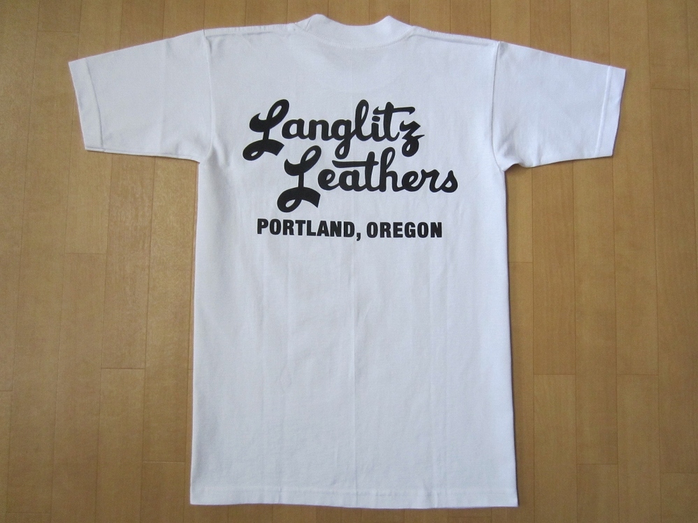 USA製 本店限定 LANGLITZ LEATHERS PORTLAND OREGON バイカー ロゴ TシャツSラングリッツレザー バイク ハーレーダビッドソン ポートランド_LANGLITZ LEATHERS　本店限定・Tシャツ裏面