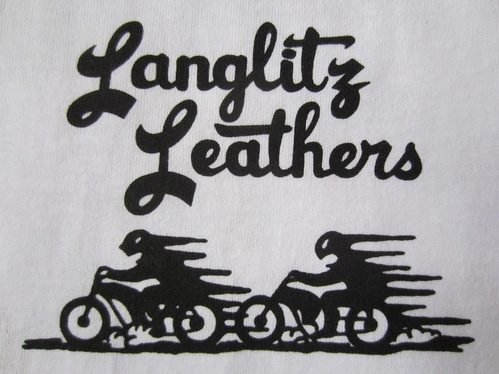 USA製 本店限定 LANGLITZ LEATHERS PORTLAND OREGON バイカー ロゴ TシャツSラングリッツレザー バイク ハーレーダビッドソン ポートランド_画像6