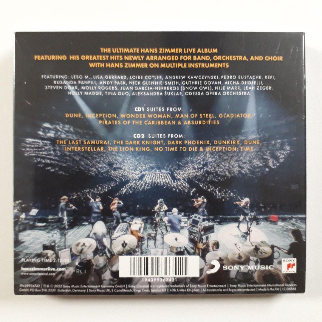 送料無料！ Hans Zimmer - Live 2CD ハンス・ジマー 輸入盤CD 新品・未開封品_画像2