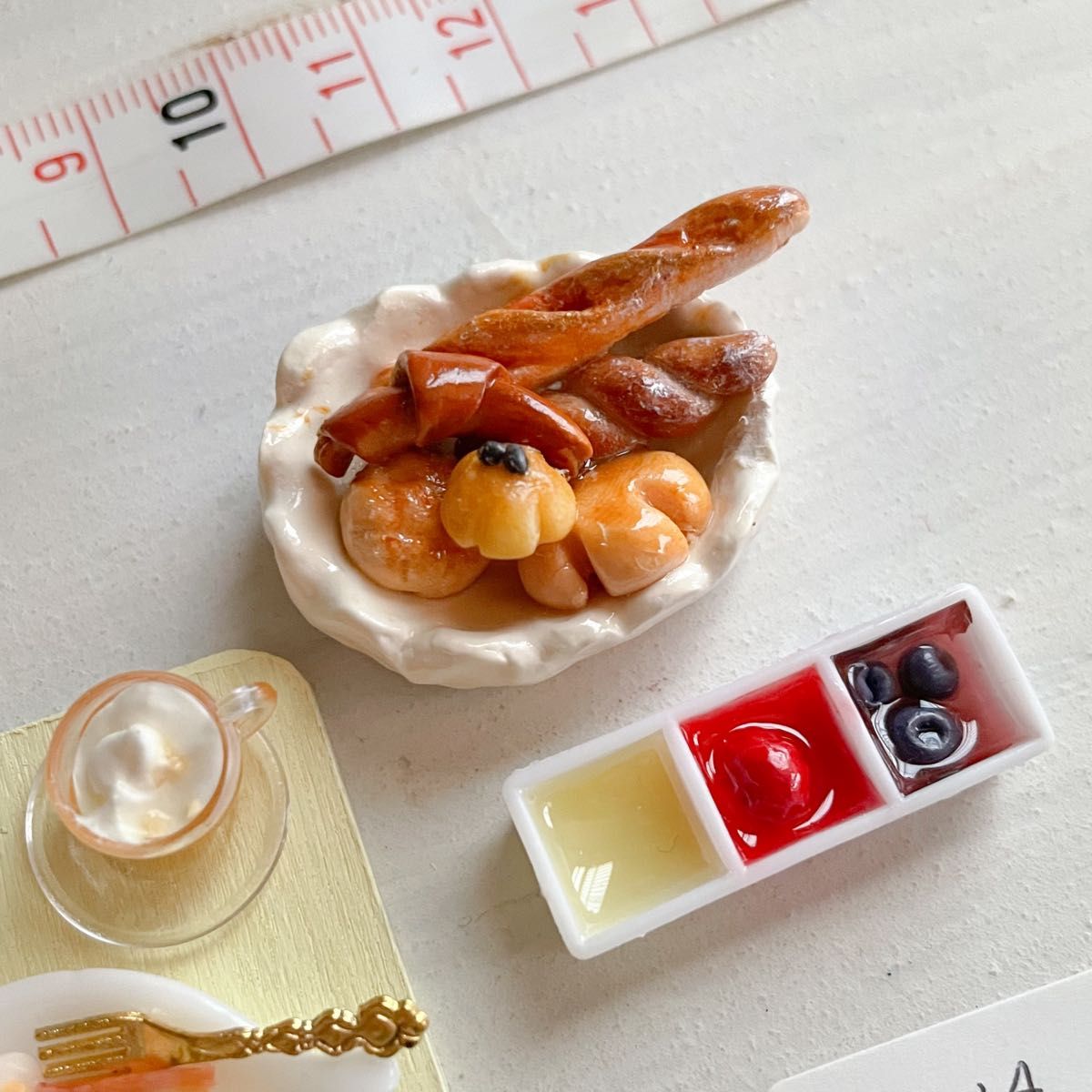 no.14 朝食パンセット　 ミニチュアフード ドールハウス　まとめ売り　セット　食品サンプル